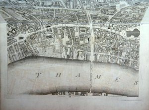 Piano della città di Londra, pubblicato nel 1813 da Richard Horwood